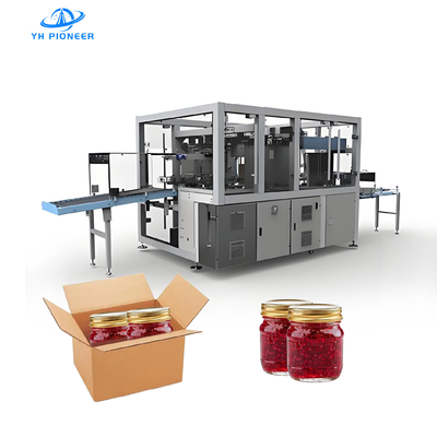 Bom preço Linha automática de embalagem de caixas para garrafas latas garrafas de geleia cartão caixa de embalagem máquina on-line