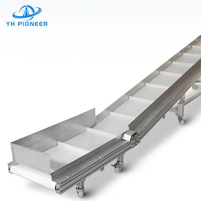 Bom preço Sistemas de transporte de sacos de alimentos de aço inoxidável, máquina de cinta transportadora velocidade ajustável on-line