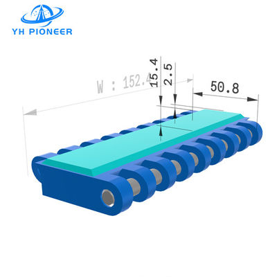 Bom preço Cinturão modular de PP durável com superfície de borracha para soluções de transporte de baixo ruído e choque on-line