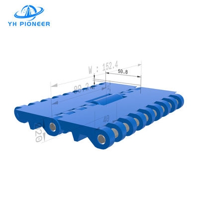 Bom preço Faixa transportadora de plástico modular de PP com rolos, transporte de materiais on-line