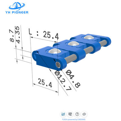 Bom preço Polyoxymethylene POM cintura modular de plástico com rolos para automação e triagem on-line
