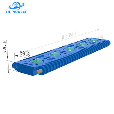 Bom preço Cinturão modular de plástico de PP com rolos para sistemas de transporte de automação industrial on-line