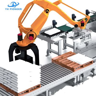 Sistemas de paletização de sacos de alta capacidade com 200-300 sacos/hora camada personalizável empilhando até 1800 mm