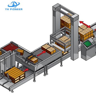 Bom preço Máquina de paletização de camada inteira eficiente para 10-20 caixas/min com 12,0 kW de potência e 0,6 m3/h de consumo de ar on-line