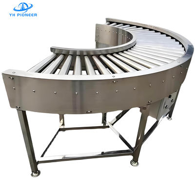 Bom preço Transportador de torneamento de rolos personalizado com estrutura de aço ou galvanizado Potência do motor variável para operação confiável on-line