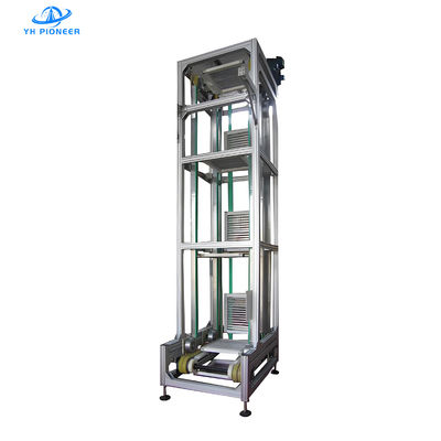 Transportador vertical recíproco eficiente e fiável em aço carbono e aço inoxidável para manuseio de materiais industriais
