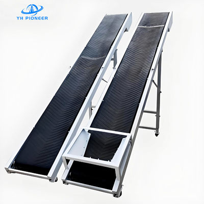 Bom preço Transportador de correia inclinada de alta capacidade com opções de largura de 50cm/60cm/80cm comprimento personalizável para manuseio eficiente de materiais on-line