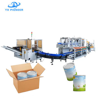 qualidade Máquina Embaladora de Cartuchos de Latas de Leite em Pó Totalmente Automática para Embalagem Rápida e Confiável fábrica